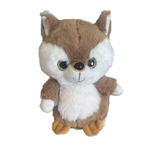 inter american products plush fox brown glitter eyes 9”